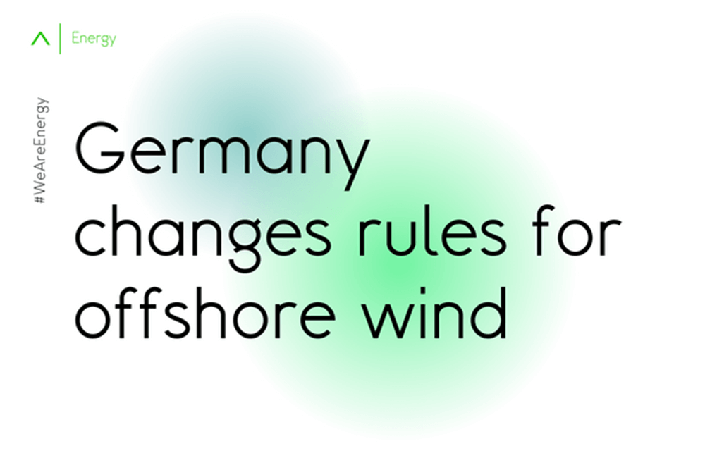 Germany changes rules for offshore wind