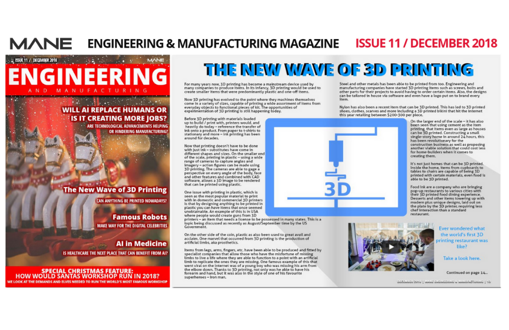 Mane Engineering and Manufacturing Magazine Issue 11 - December 2018