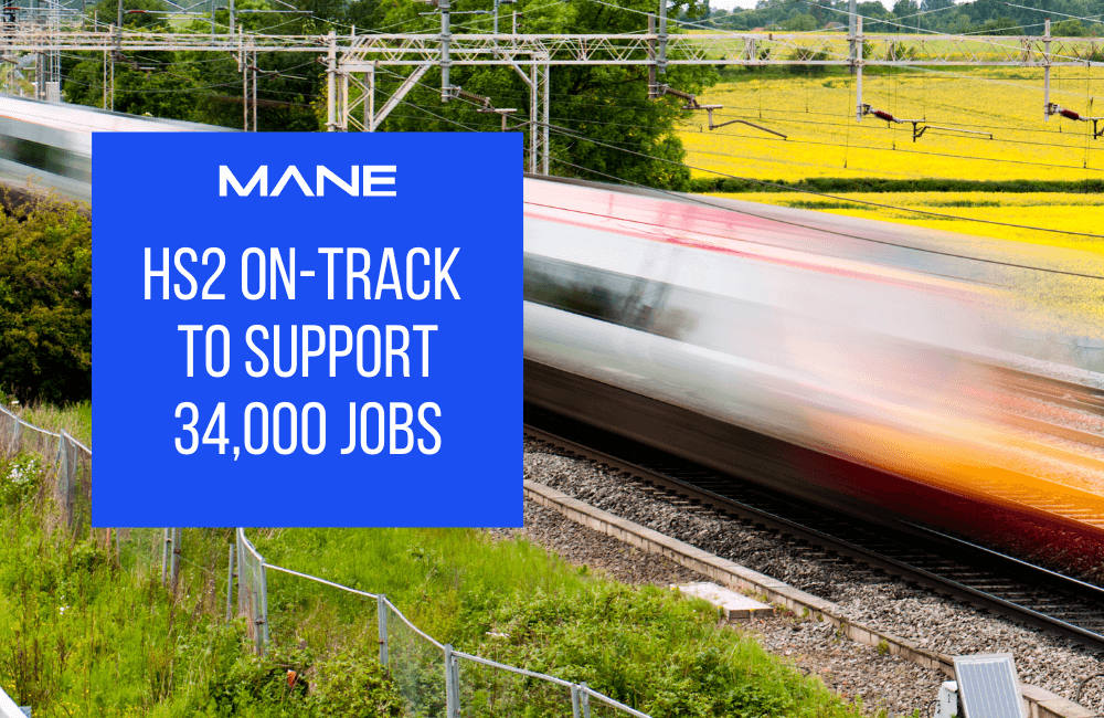 HS2 on-track  to support 34,000 jobs