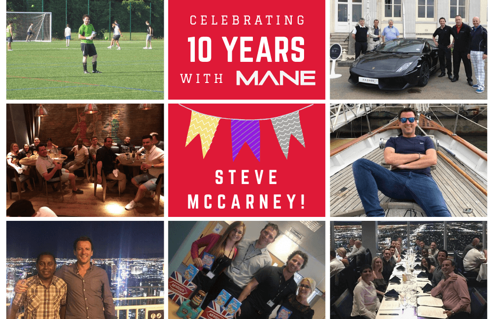 Celebrating 10 years with Mane - Steve McCarney!