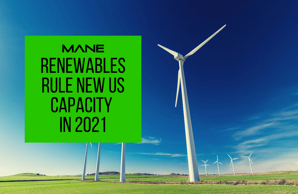 Renewables rule new US capacity in 2021
