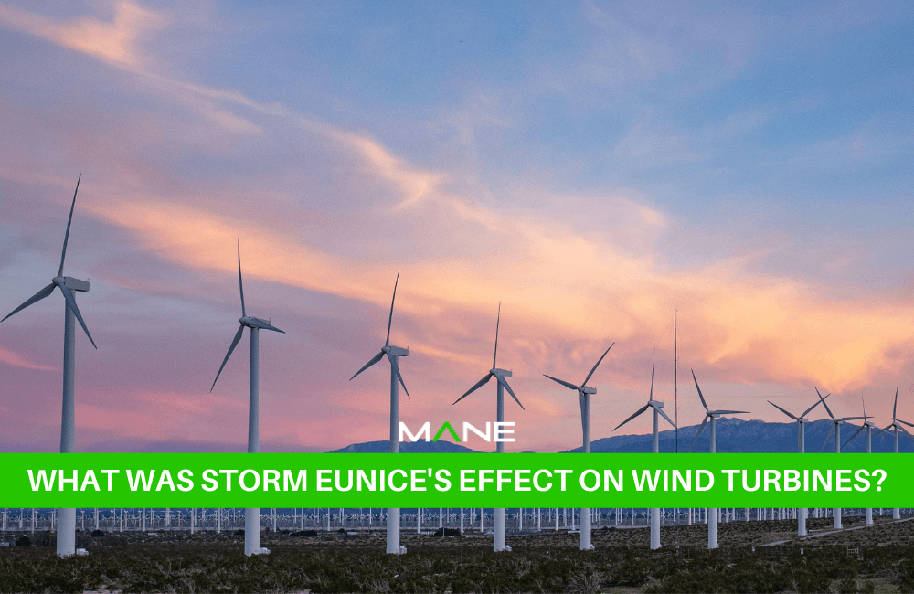 What was Storm Eunice's effect on wind turbines?