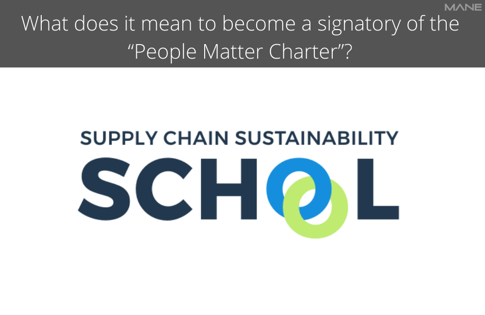 What does it mean to become a signatory of the “People Matter Charter”?