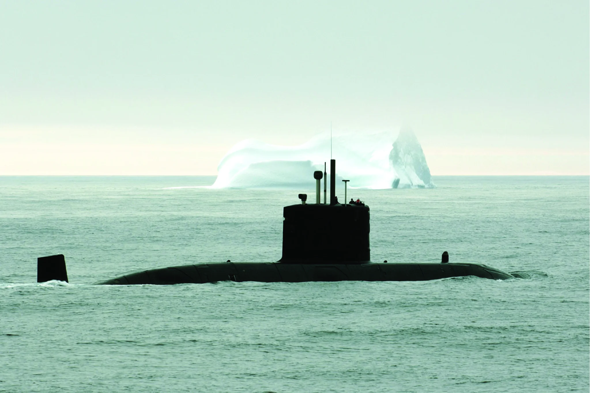 Babcock Canada Victoria Class Submarine with Iceburg