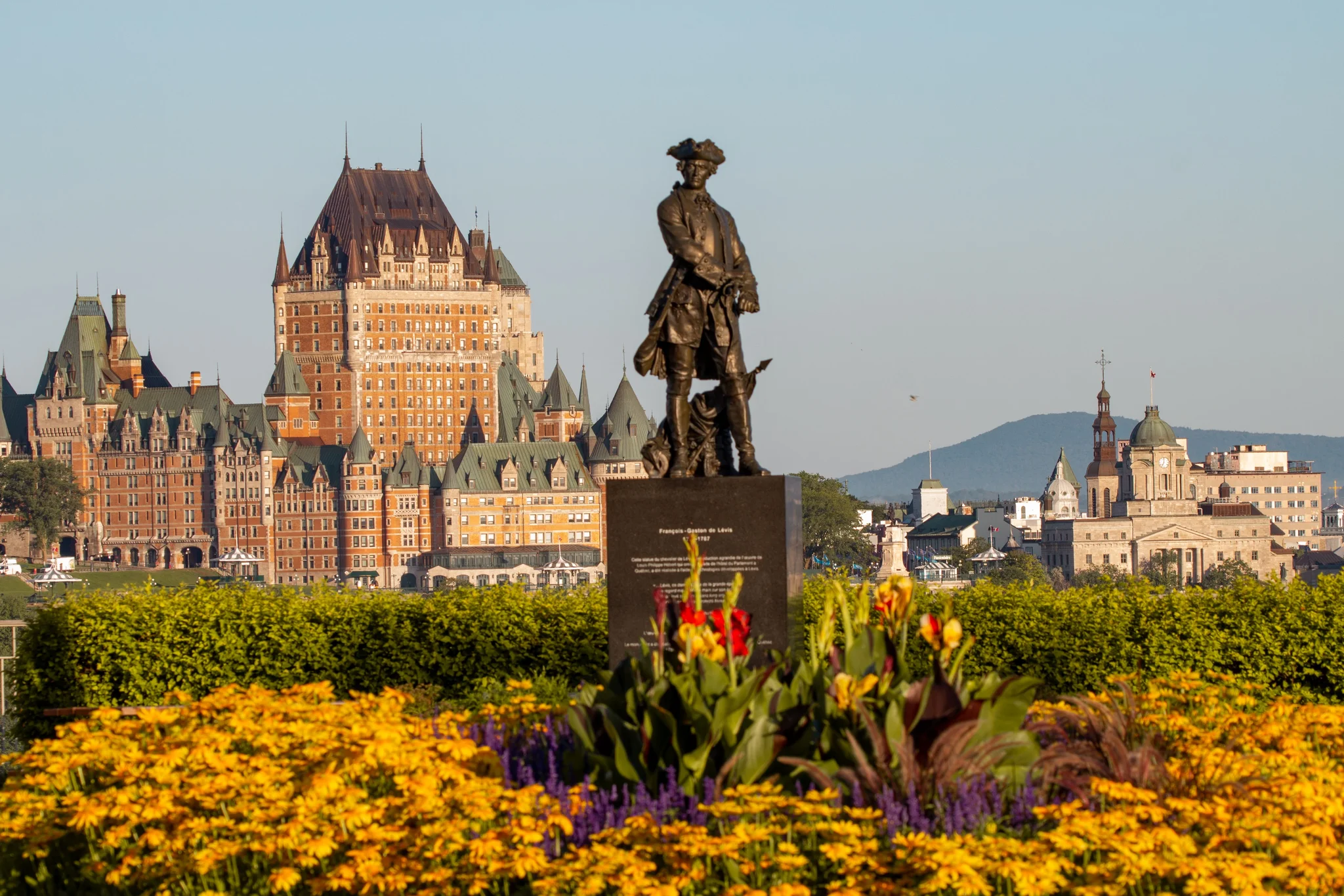 Quebec monument overlooking the city 
