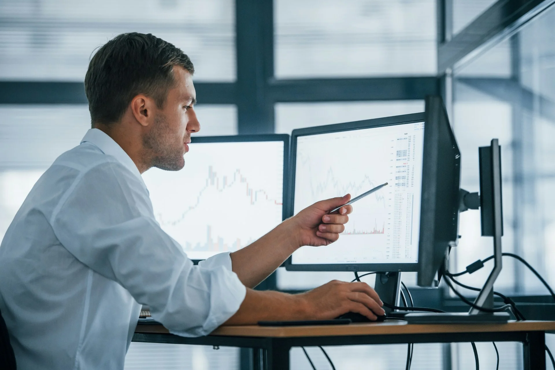 finance man talking