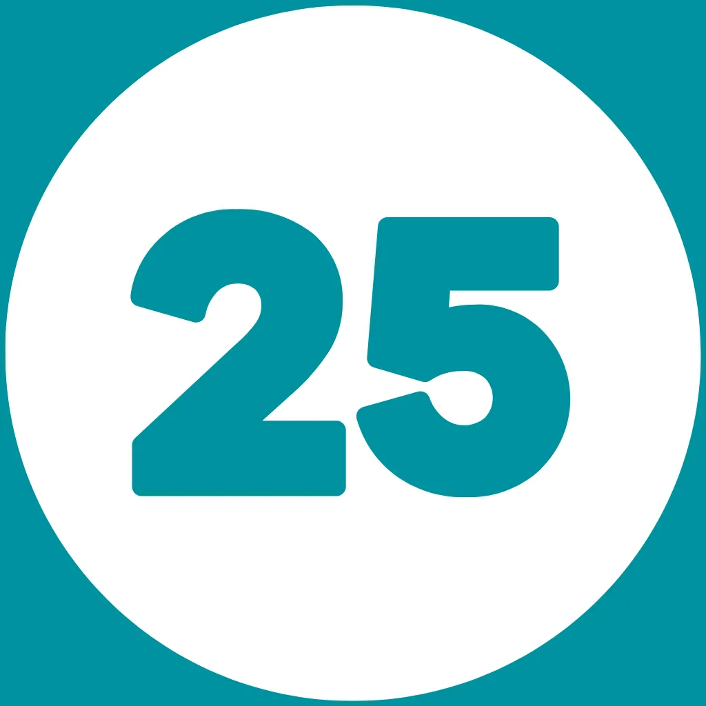 25 circle icon