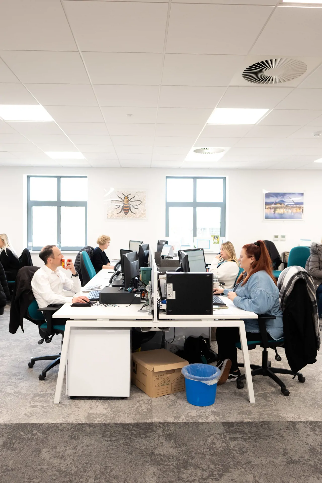 Team working at their desk