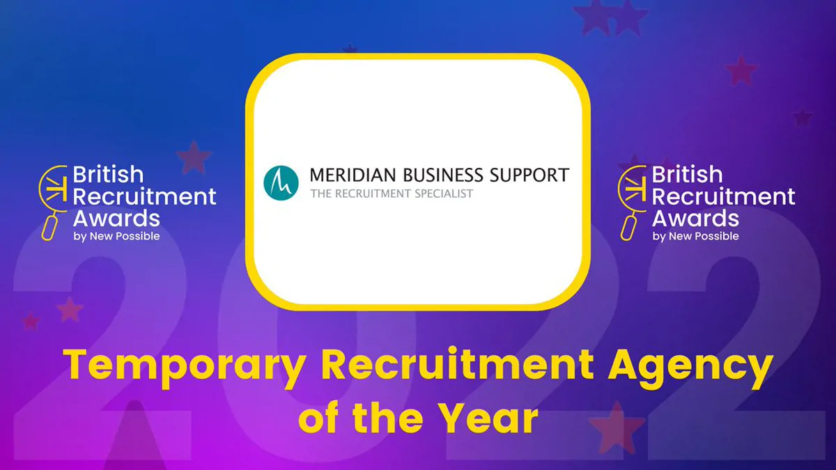 British Recruitment Awards Temporary Recruitment agency of the Year 2022 Award Graphic