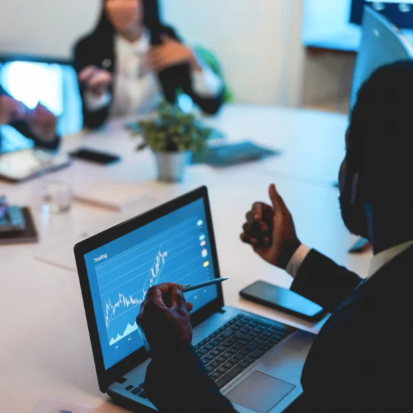 Technology-driven finance team working in FinTech jobs and digital finance careers