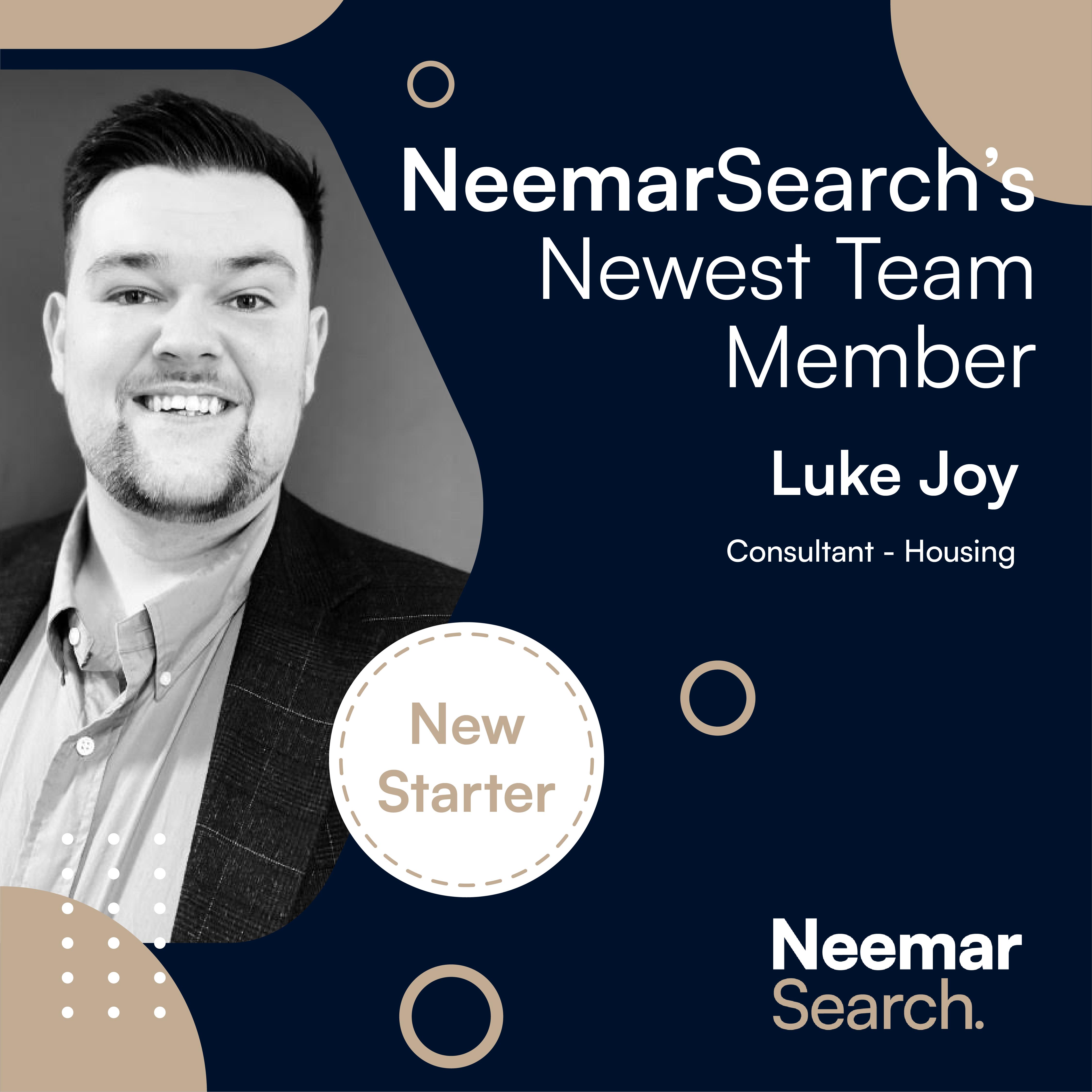 Our team is growing at Neemar Search | Welcoming Luke Joy