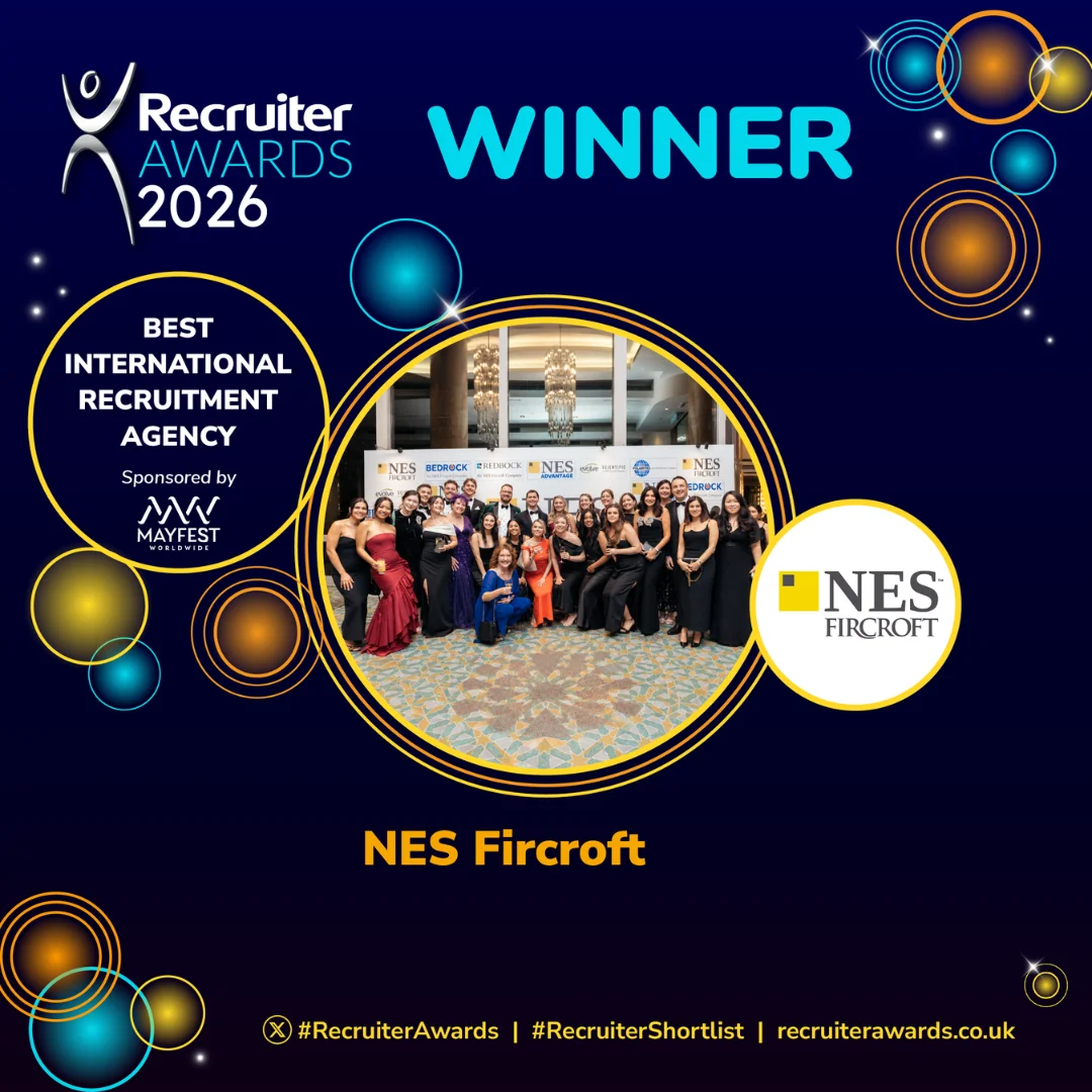 NES Fircroft Named Best International Recruitment Agency at the Recruiter Awards 2026