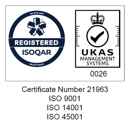 ISOQAR and UKAS certificate logo