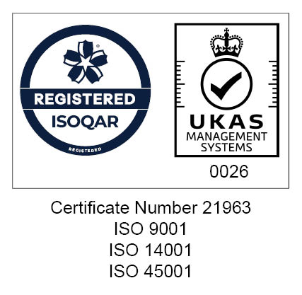 ISOQAR and UKAS certificate logo