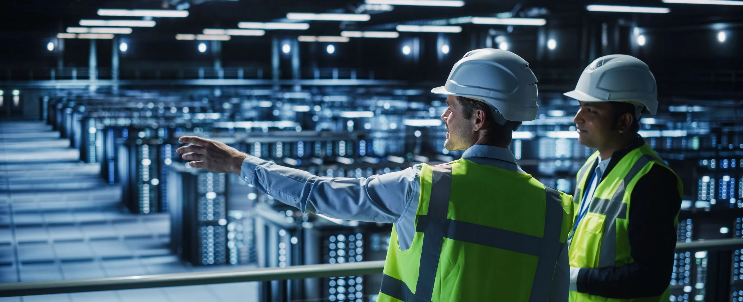 data centre construction staff