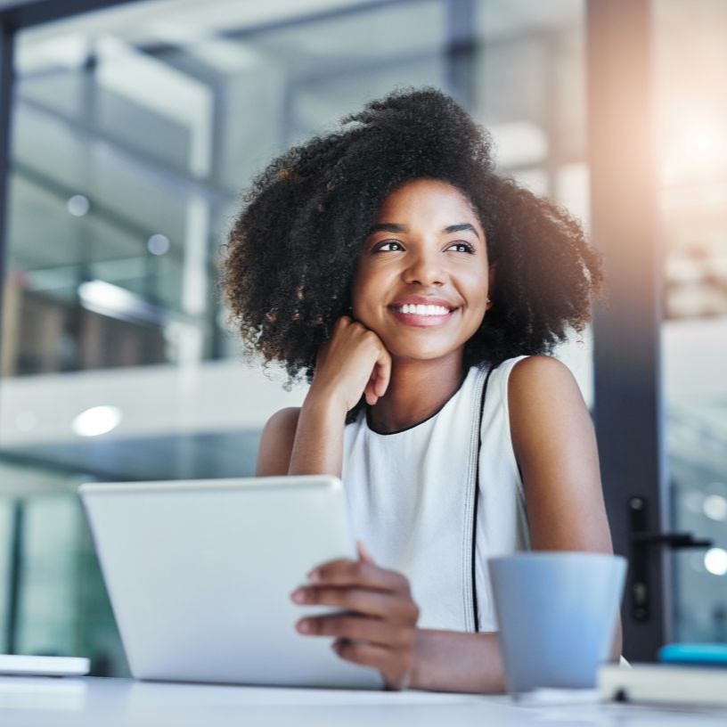 employer of record, woman working on laptop