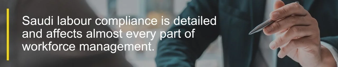 Saudi labour compliance quote