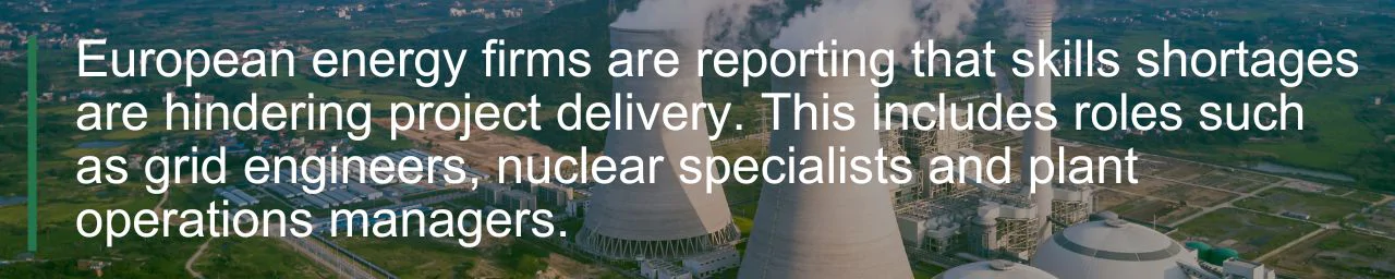 skills shortages in power industry quote