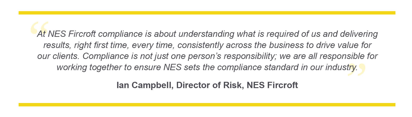 Compliance at NES Fircroft