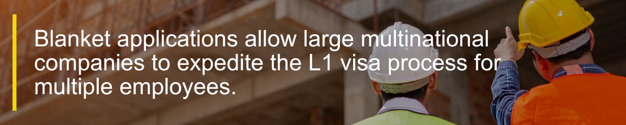 blanket l1 visa application quote