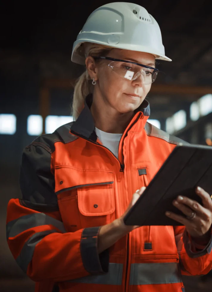 woman on site