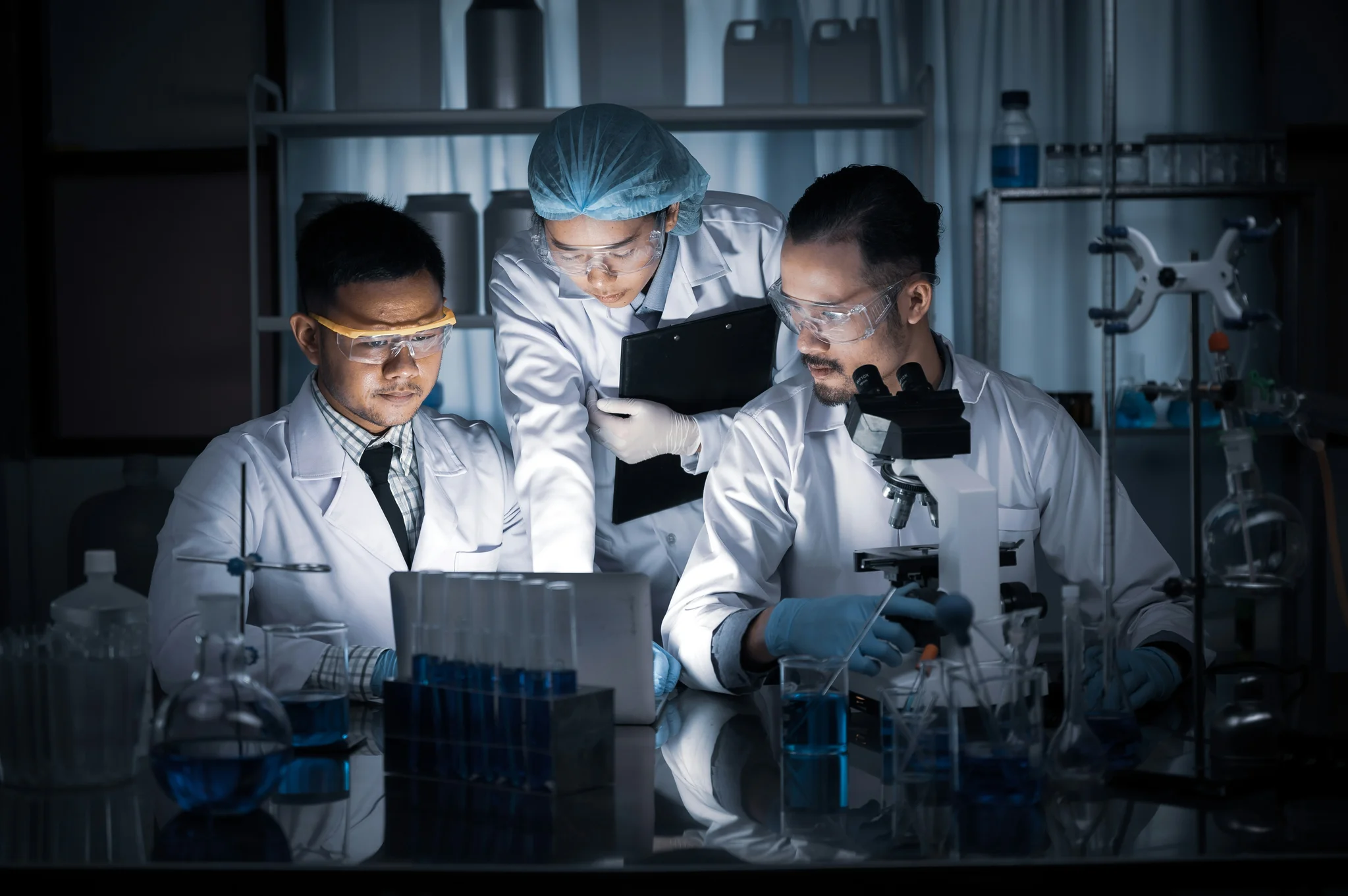 group of scientist in a lab
