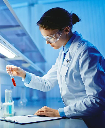 woman in lab in ireland