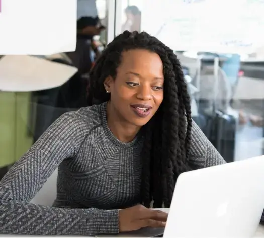 Executive female at computer