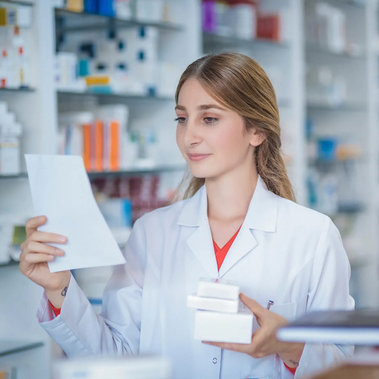 Pharmacy dispenser handling pills