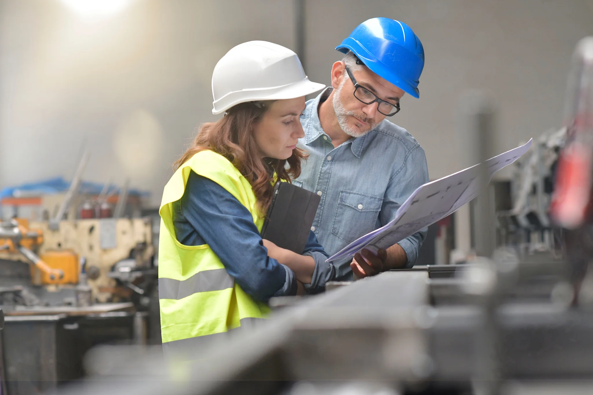 engineers working