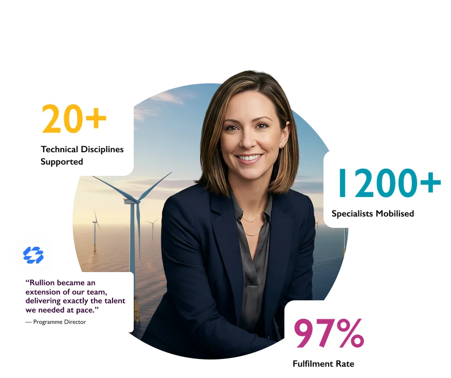 woman with stats about energy 