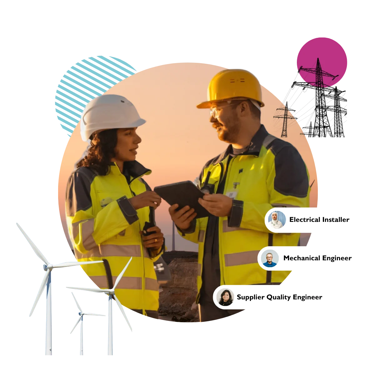 two people in hard hats