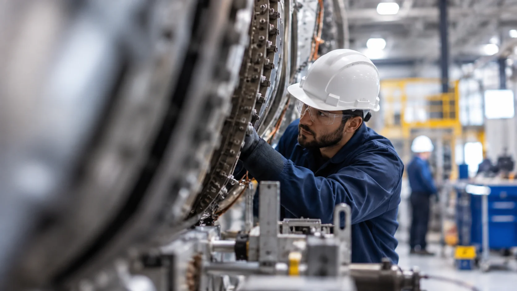 man working on fusion machine