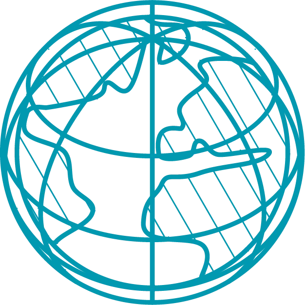 blue globe icon