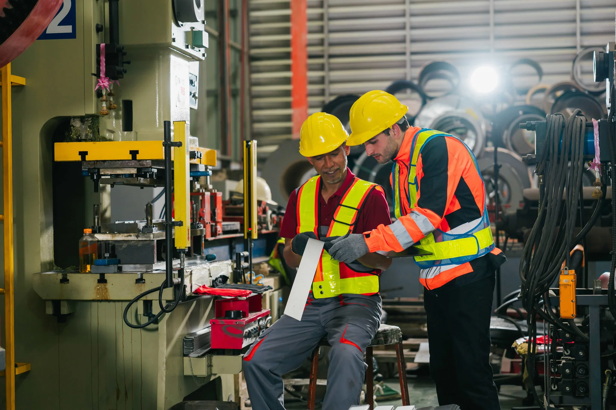 two men in factory