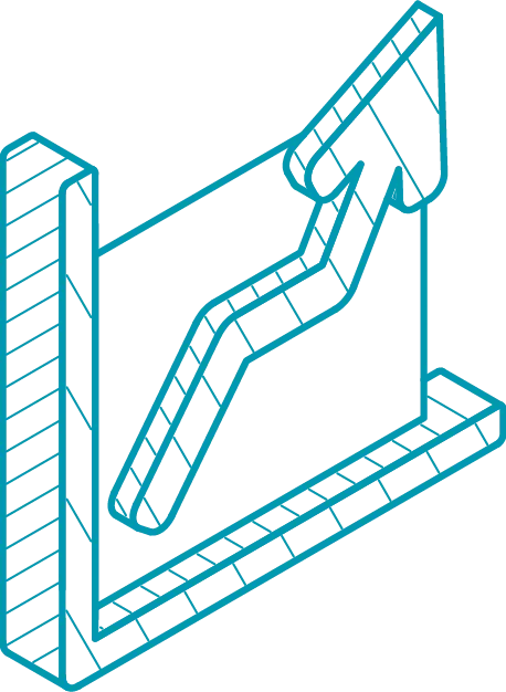 blue scaling icon