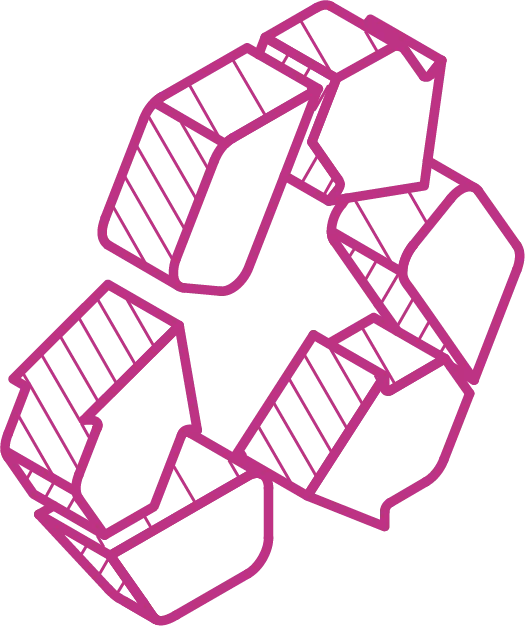 Recycle pink icon