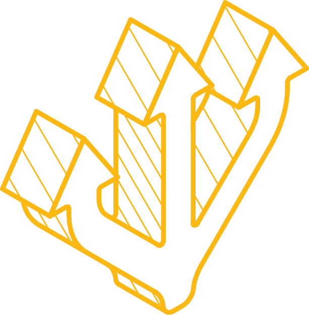 three arrows yellow