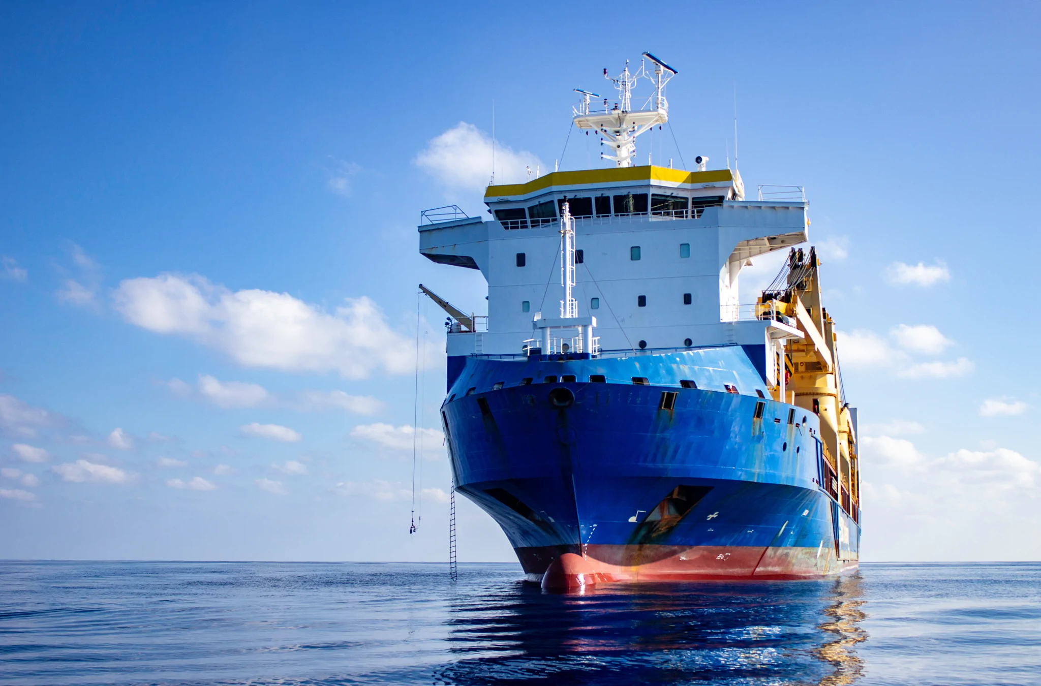blue ship