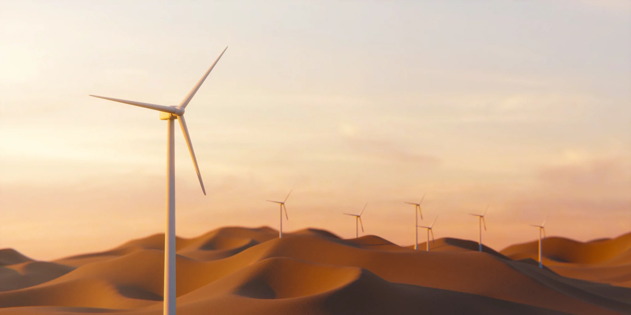 wind turbines in desert