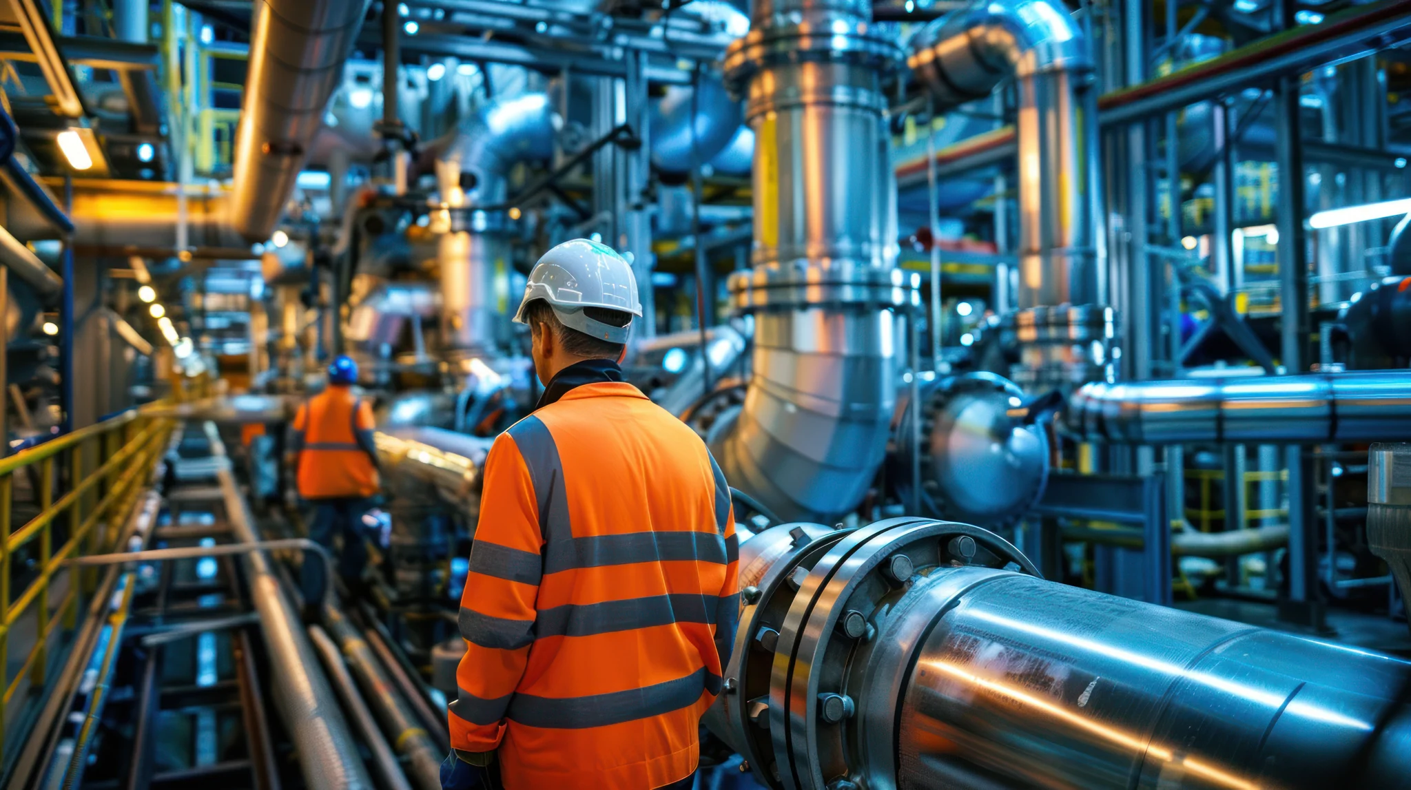 worker in carbon plant
