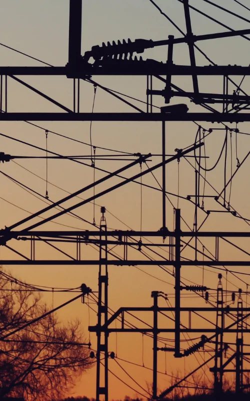 Grid Pylons at dawn