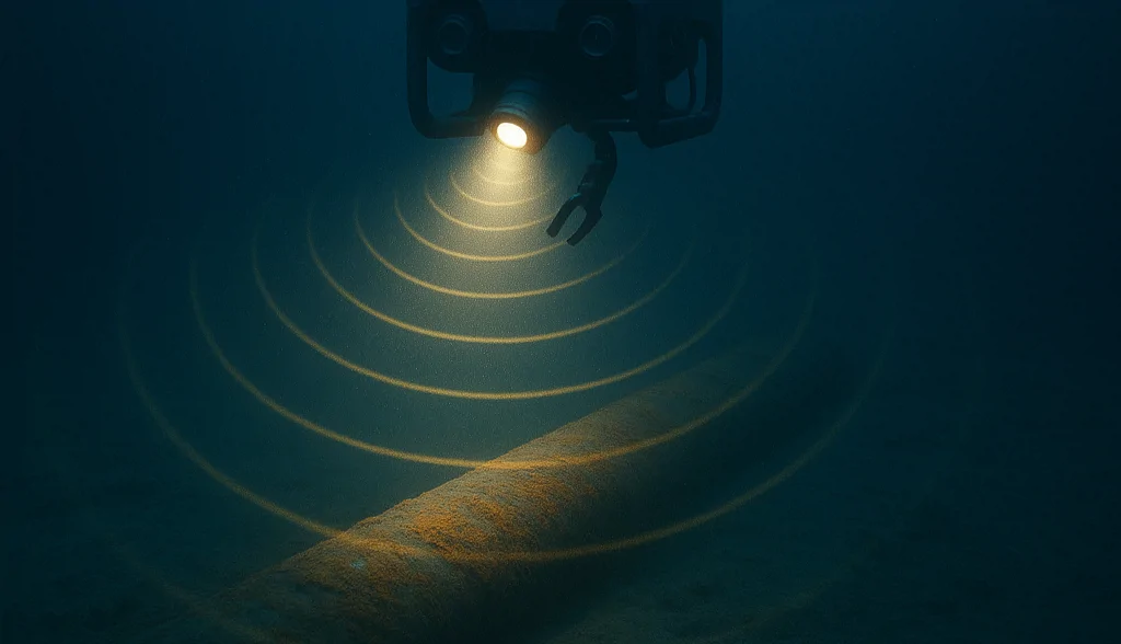 ROV sonar pipe inspection
