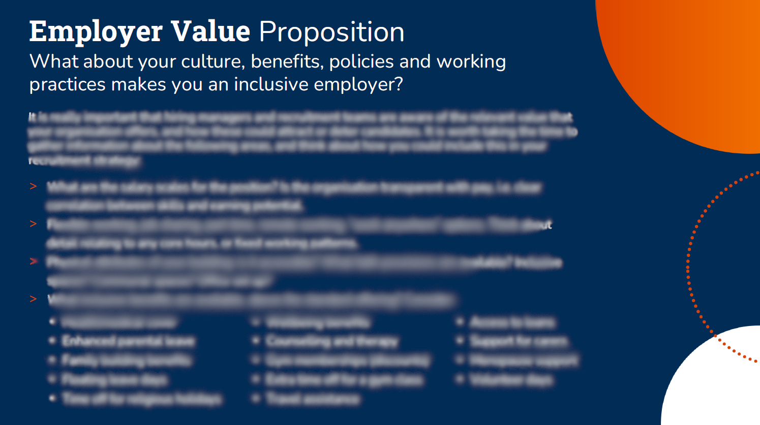 Recruitment inclusion checklist - employer value proposition