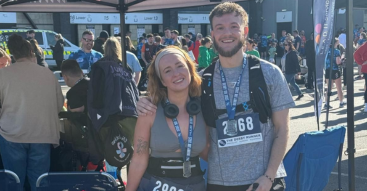 Tim Farnsworth and Chrissie Howard at the Derby 10K