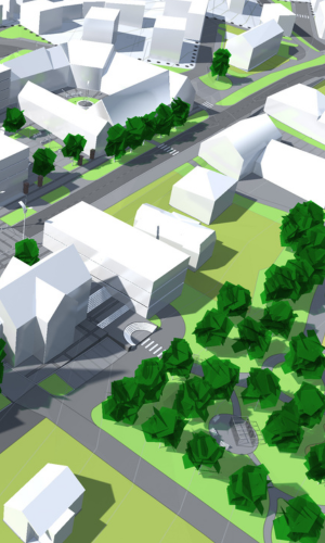 3D modelling of a town