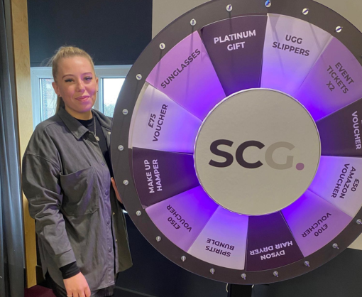 Taylor Kirkham with the SCG wheel