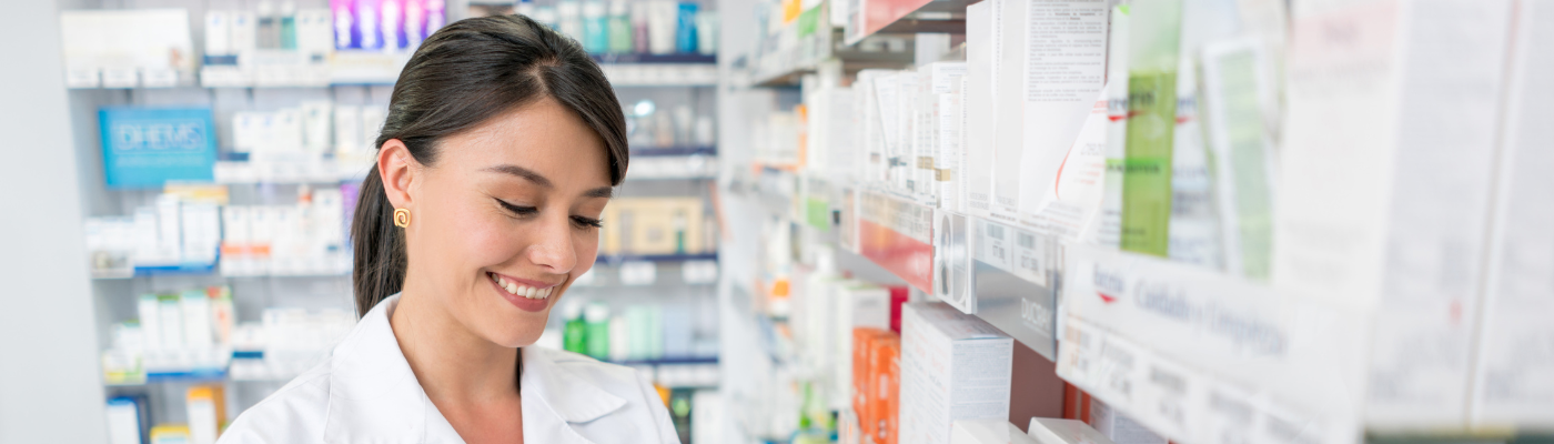 A female pharmacist