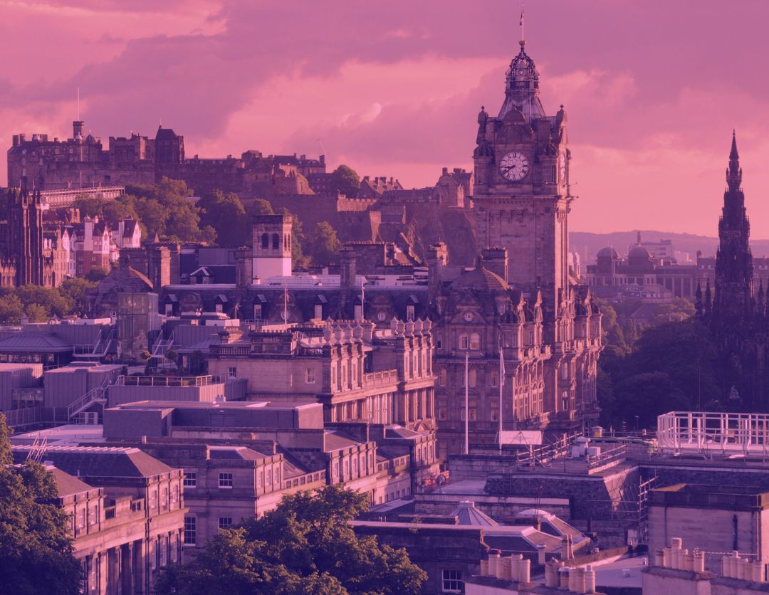 A view of buildings in Scotland