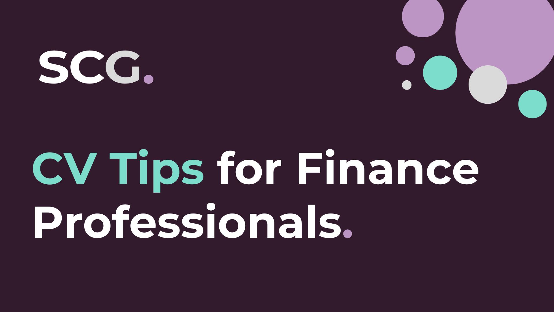 CV Tips for Finance Professionals